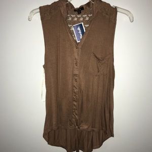 Marshall’s button down tank top, tie at bottom